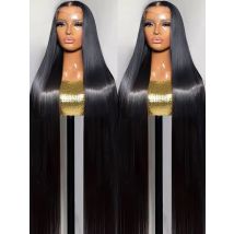 250% pelucas delanteras de encaje sin pegamento 7x5 HD brasileñas 40 pulgadas 13x6 360 pelucas de cabello humano Frontal de encaje para mujeres listas para ir