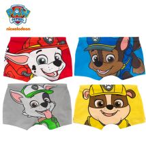 4PCS Echte Paw Patrol Antibakterielle Unterwäsche Jungen Unterhosen Baumwolle Flache Ecke Hosen Vier Ecke Shorts Baby Klasse A Slips