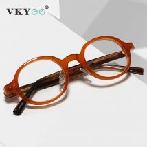 VKYEE Mode Neue Stil Oval Einfache Geometrische Design TR Anti Blaues Licht Gläser Angepasst Rezept Photochrome Gläser