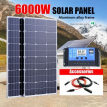 Solar Panel 3000W 6000W 18V 12V Hohe Effizienz Starre Wasserdichte Power Bank Glas Lade Outdoor solar Zellen Für Home Camping