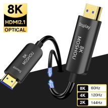 MOSHOU 8K Glasfaser HDMI 2.1 Kabel 8K 60Hz 4K 120Hz 48Gbps Ultra High Speed Dynamic HDR HDCP 2.2 & 2.3 eARC für PS5 RTX4080