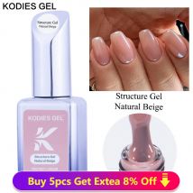 KODIES GEL Maniküre-Struktur Gel-Nagellack 15 ml Naturbeige 2 IN 1 Gummibasis Gellak UV-Grundierung Farbe Opal-Farblack