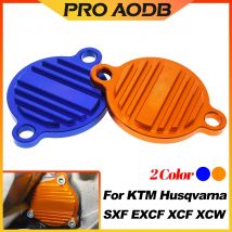 Motorrad Ölpumpe Abdeckung Schutz Kappe und Öl Filter Abdeckung Kappe Für KTM 250 350 400 450 500 SXF EXCF XCF XCW Für Husqvarna FC FE FX