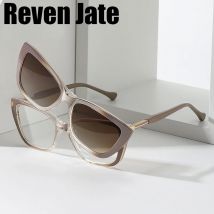 Reven Jate 82288 Occhiali da sole polarizzati Uomo Donna Clip magnetica su occhiali Montature per occhiali da vista in plastica ottica Occhiali da vista