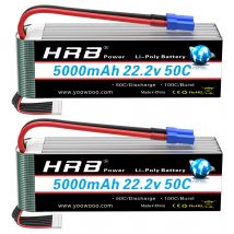 1/2pc HRB 5000mAh 6S Lipo Batterie EC5 Stecker 50C 22,2V RC Lipo Batterie für RC Quadcopter Flugzeug Auto Lkw 500 600 Hubschrauber