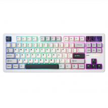 YUNZII YZ87 Weiße TKL 75 % 87-Tasten-Dichtung, kabellose Hot-Swap-fähige mechanische Gaming-Tastatur mit BT5.0/2.4G/USB-C NKRO RGB-Hintergrundbeleuchtung