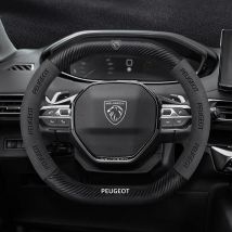 Coprivolante per auto in pelle scamosciata per Peugeot 3008 4008 5008 208 e208 2008 e2008 207 206 Copriruota antiscivolo in fibra di carbonio