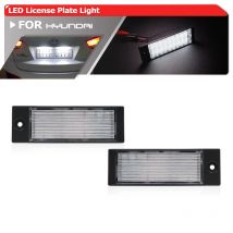 2 pezzi adatti per Hyundai Tucson 2015 2016 2017 2018 bianco super brillante led numero posteriore luci targa etichette automatiche lampade