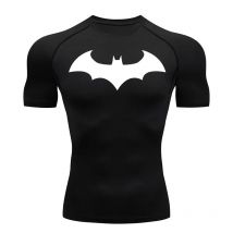 Fledermaus-Grafik-Kompressionshemden für Herren, kurzärmelig, Rashguard, Fitnessstudio, Workout, Laufen, T-Shirt, Sommer, sportlich, schnell trocknend, T-Shirts