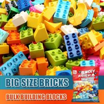 Kreative DIY Große Größe Ziegel Groß Bausteine Kompatibel Mit Duploed Coloful Rutsche Gewöhnlichen Ziegel Für Kind Pädagogisches Spielzeug