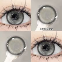 OVOLOOK-2pcs Grey Lenses Prescription Colored Contact Lenses for Eyes Myopia Eye Color Lenses Beauty Pupils Natural Blue Lens