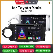 Junsun inalámbrico CarPlay Android Auto Radio de coche para Toyota Yaris 2012 2013 20014 2015-2017 RDS GPS 4G WIFI Multimedia autoradio
