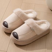 Plattform Flauschige Damen Hausschuhe Hause Winter Plüsch Luxus Designer Frau Schuhe Flache Trend Indoor Casual Fuzzy Pelz Rutschen Elegant