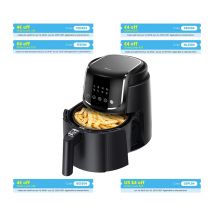 Midea Air Fryer Airfryer Friggitrice ad aria calda da 4 l, senza olio, 1500 W, 8 modalità di cottura