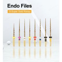 Glin Dental Gold flexible Feilen Endo Rotationsfeilen goldene endodontische Feilen 21/25/31 mm Nickel Titan Instrument Zahnheilkunde