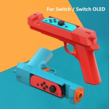 Shooting Game Gun Controller Compatible with Switch/Switch OLED Joy-Con Hand Grip Motion Controller for Shooter Hunting Games
