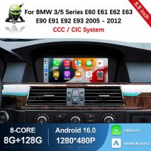 8.8 '' Car Video Multimedia Player Android 16 BT for BMW 3/5 Series E60 E61 E90 E91 E92 E93 2005 - 2012 CCC CIC System GPS Navi