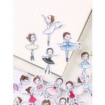 31pcs Cute Ballet Girl Kids Fun Paper Stickers Homemade Bookkeeping Decals On Laptop / Decorative Scrapbooking / DIY Stickers