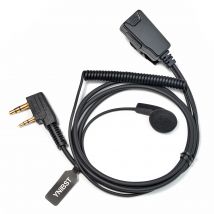 Walkie-Talkie-Ohrhörer/Headset 2-poliges In-Ear mit Mikrofon, PTT-Schwammkissen für BaoFeng UV-5R BF888S Kenwood Retevis 2-Wege-Radio