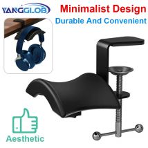 Adjustable Rotatable Arm Clamp PC Gaming Headphone Stand for Headset Hanger Hook Holder Desk Space Save Clip Mount