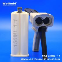 150ml 1:1 Adesivi Erogazione Pistola 2K Kit Portatile Doppio Tubo Dispenser di Miscelazione Loctite ARALDITE 3M Cartucce AB Pistola per Colla