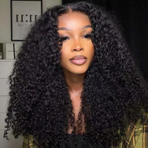 250 Dichte 13x6 HD Afro Kinky Curly Perücke 100 % Echthaar 13x4 4c Kanten Frontal Deep Wave Curly Lace Front Perücken für Frauen im Angebot