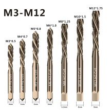 Wiertła do gwintów kobaltowych M35 HSS-CO Spiral Flute Metric M3-M12 Gwintownik maszynowy prawy do stali nierdzewnej Metal