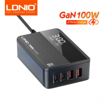 LDNIO 100W GaN escritorio carga rápida tipo C PD QC para Iphone 12 15 Pro Max Xiaomi 14 Samsung Macbook portátil cargador de teléfono móvil