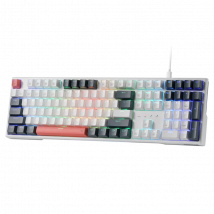 Tastiera da gioco Redragon K668 RGB, tastiera meccanica cablata a 108 tasti con presa sostituibile a caldo aggiornata a 4 tasti extra, interruttore rosso