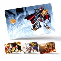 Cartoon Digimon 2024 Anime Cartoon Haut Aufkleber Film Klebeband Fall für große Kredit-Debitkarte Vorderseite