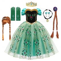 Stampa completa Bambini Cosplay Anna Principessa Costume Fantasia Compleanno Carnevale Festa Abito da ballo Bambino Gioco di ruolo Abbigliamento Abiti