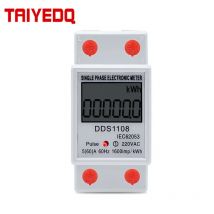 Cyfrowy wyświetlacz LCD Miernik zużycia energii Jednofazowy miernik energii Wattomierz kWh 230 V AC 50 Hz 60A Elektryczna szyna Din