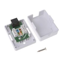 Cat5e RJ45 8P8C Surface Mount Box Single Port Desktop Informationen Netzwerk Anschlussdose Stecker Wand Koppler JackAdapter