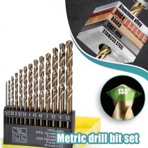 Metric Drill Bit Set 13PCS (3/16"-1/2") Glass Metal Tile Concrete Professional Tungsten Carbide Drill Tip Working Power Tool