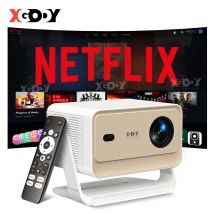 Projektor XGODY N6/N6 Pro Netflix Oficjalnie 4K Sterowanie Głosowe Smart Android TV Whale OS 8/32GB ROM do Filmów Kino Domowe