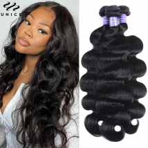 Unice Hair 8a Grade Body Wave Bundles 3/4 Bundles Deal 100% Echthaar Bündel nähen in Extensions schnell webt
