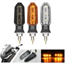Mini motocyklowe światła kierunkowskazów LED 8mm, bursztynowe migające światło, kierunkowskaz, lampa kierunkowskazu 12V, akcesoria do motocykli.