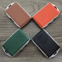 1szt Stop cynkowy + skóra naturalna do Volvo Key Modification Shell Key Cover do Volvo S90 S60 Key Case XC60 Key shell XC40 V90