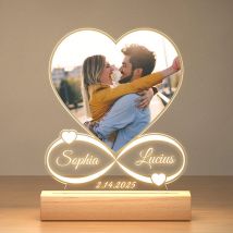 Custom Picture Frames Personalized Photo Frame with Night Light Customized Picture Frame Christmas Anniversary Birthday Gifts