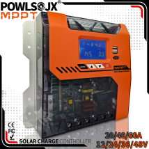 POWLSOJX 20 A/40 A/60 A MPPT-Solarregler 12 V–48 V, automatisch, 150 V PV-Eingang mit DSP-Chip und 6 Schutzfunktionen für Li/AGM/Gel