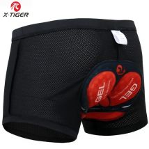 X-Tiger Radlerhose, atmungsaktives Mesh, stoßfest, Fahrradunterwäsche, 5D Pro, verdicktes Gel-Pad, Radlerhose