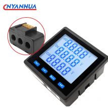 Digitales Multifunktions-LCD-Wechselstrom-Panel-Messgerät, Amperemeter, Voltmeter, 400 V, 3-Phasen-Leistungsmesser, RS485, 5 A, mit CT