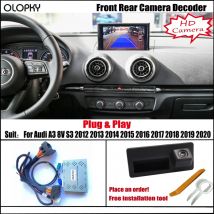 Cámara de marcha atrás para Audi A3 8V S3 2012 2013 2014 2015 ~ 2019 2020 OEM actualización de pantalla cámara de visión trasera delantera sin necesidad de programación