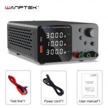 Wanptek Alimentatore CC regolabile 30V 10A 60V 5A Banco da laboratorio Fonte di alimentazione Alimentatore stabilizzato Regolatore di tensione Interruttore 120V3A