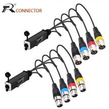 Neue Netzwerk Konverter RJ45 CAT5 Buchse auf 4 Kanal 3 Pins XLR Stecker/Buchse Stecker Kabel XLR Audio Adapter signal Extender