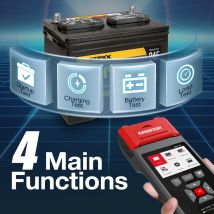 KINGBOLEN BM800 Autobatterietester mit Druckfunktion 6V 12V 24V Batterieanalysator Anlasstest Ladetest Max Load Test mit Drucker
