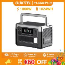 Estación de Energía Portátil OUKITEL P1000 PLUS de 1800W, Batería Lifepo4 de 1024Wh, Generador Solar, Respaldo para el Hogar, Camping al Aire Libre, Energía Móvil