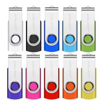JASTER USB-Flash-Laufwerk aus Kunststoff, 128 GB, Mini-Speicherstick, 64 GB, drehbarer Stift, 32 GB, Schwarz, kreativer externer Speicher, Geschenk 16 GB
