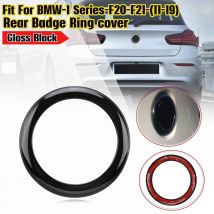 Auto Distintivo Posteriore Anello di Copertura Logo Telaio Trim Nero/Fibra di Carbonio Modello Adesivo Per BMW Serie 1 F20 F21 2011-2019 Accessori Auto