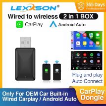 Adapter 2w1 Bezprzewodowy CarPlay i Bezprzewodowy Android Auto AI Smart Box Inteligentne Systemy Samochodowe Do Samochodów Z Przewodowym CarPlay